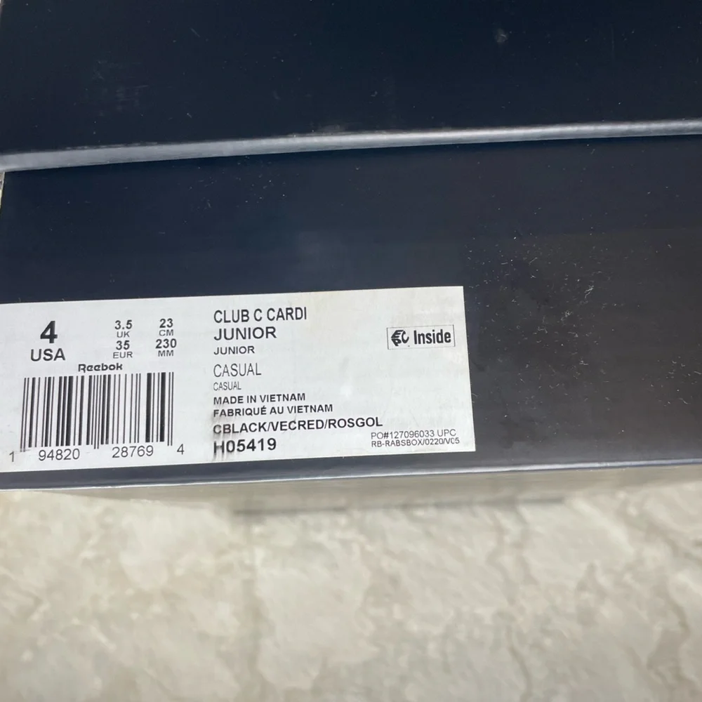 Reebok Cardi B x Club C Black Vector Red size 4
